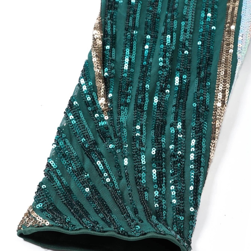 Plus Size Luxe Sequin Party Formal Body-con Dress - Picture 8 of 12